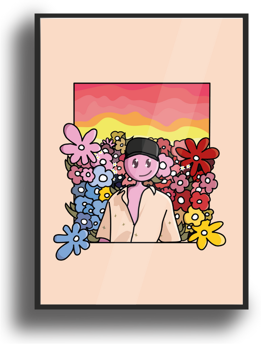 Print "Flowers - shiny"